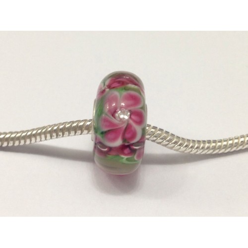 MU-07 Murano em Floral com pedra em zirconias e Prata 925